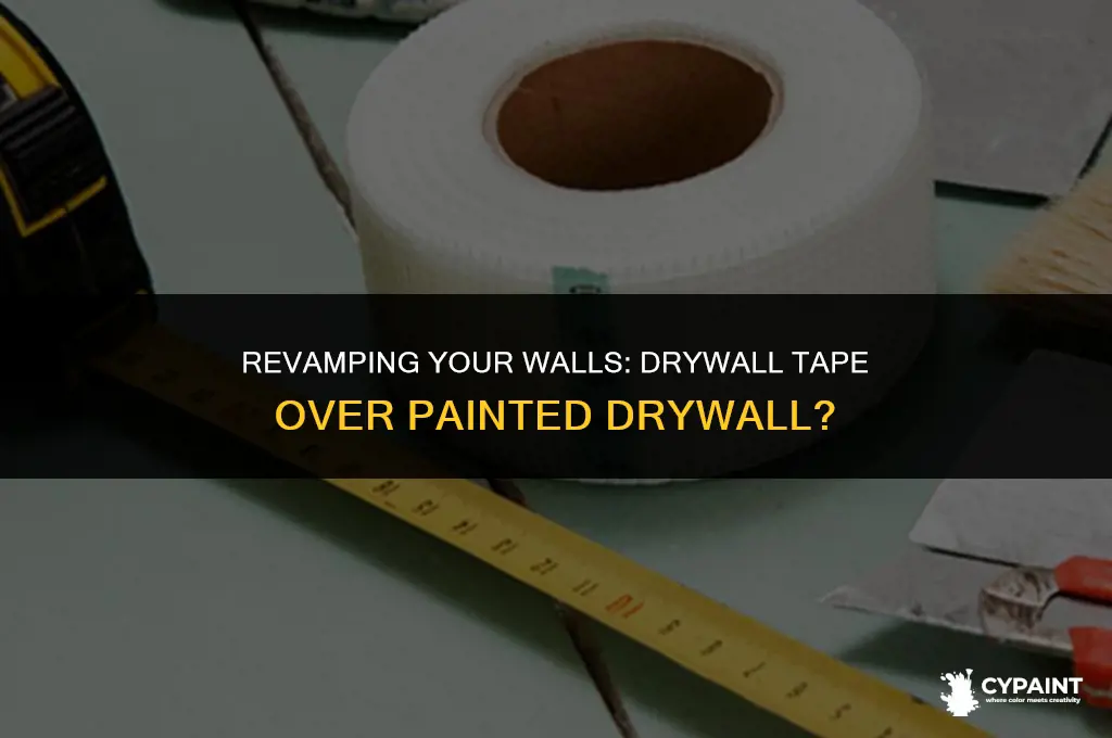 can you put drywall tape over painted drywall