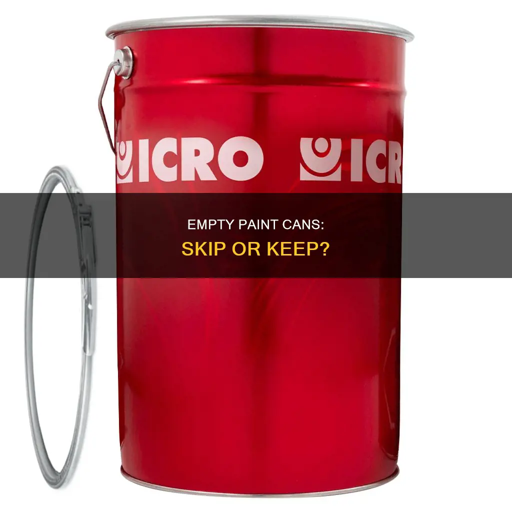 can you put empty paint cans in a skip