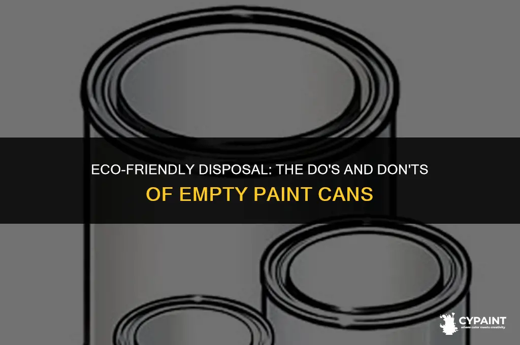 can you put empty paint cans in garbage