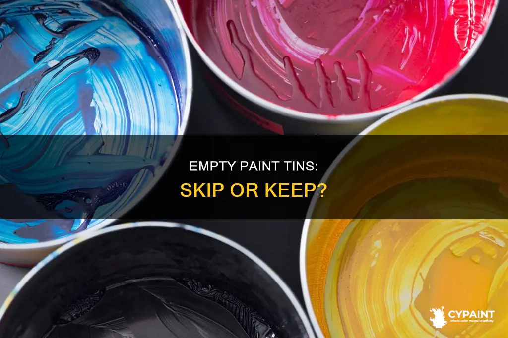 can you put empty paint tins in a skip