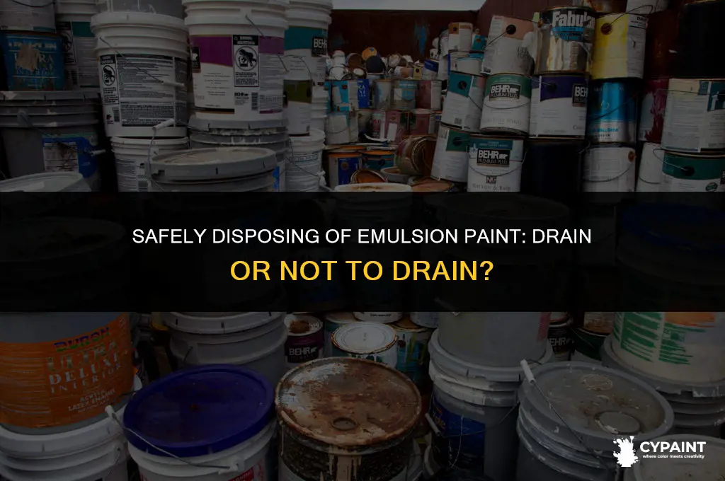 can you put emulsion paint down the drain