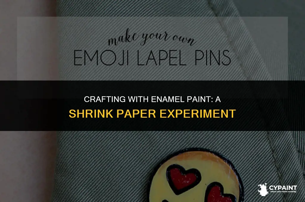 can you put enamel paint on shrink paper