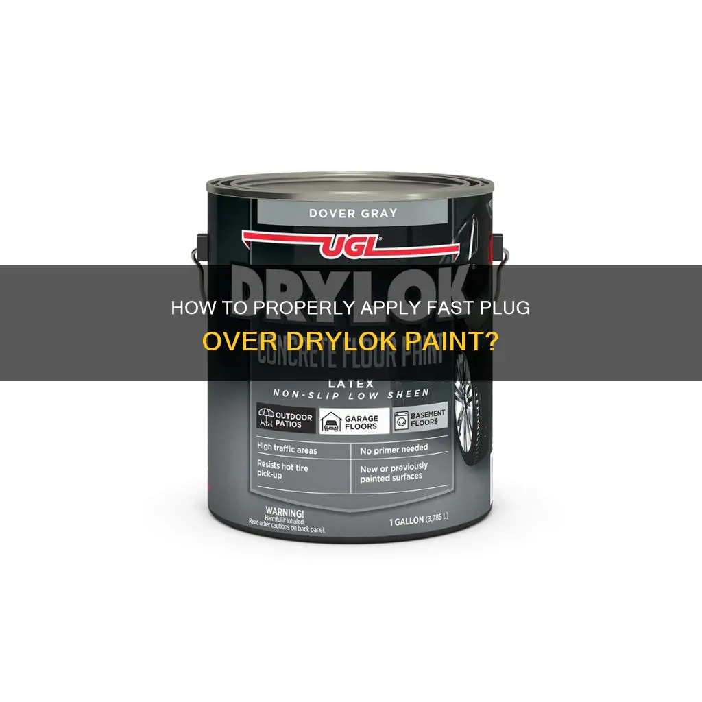 can you put fast plug over drylock waterproof paint