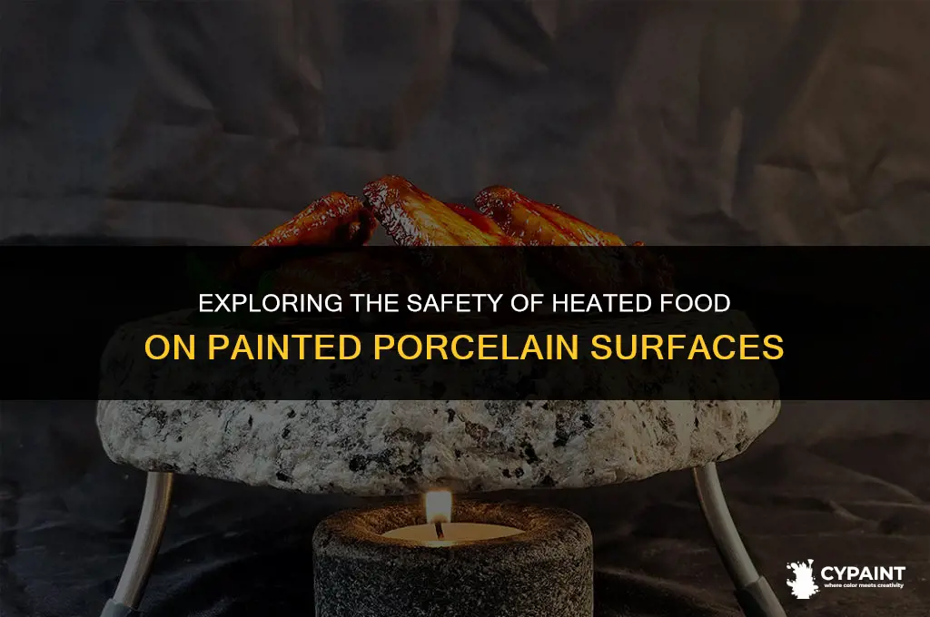 can you put heated food on painted porcelain