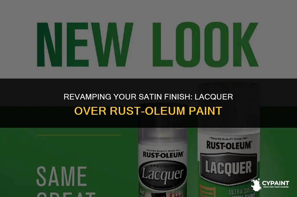 can you put laquer over rustoleum satin paint