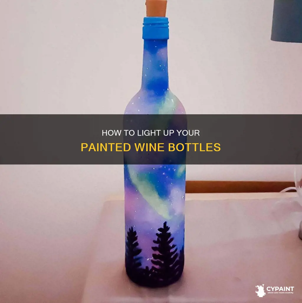 can you put lights in a painted wine bottle