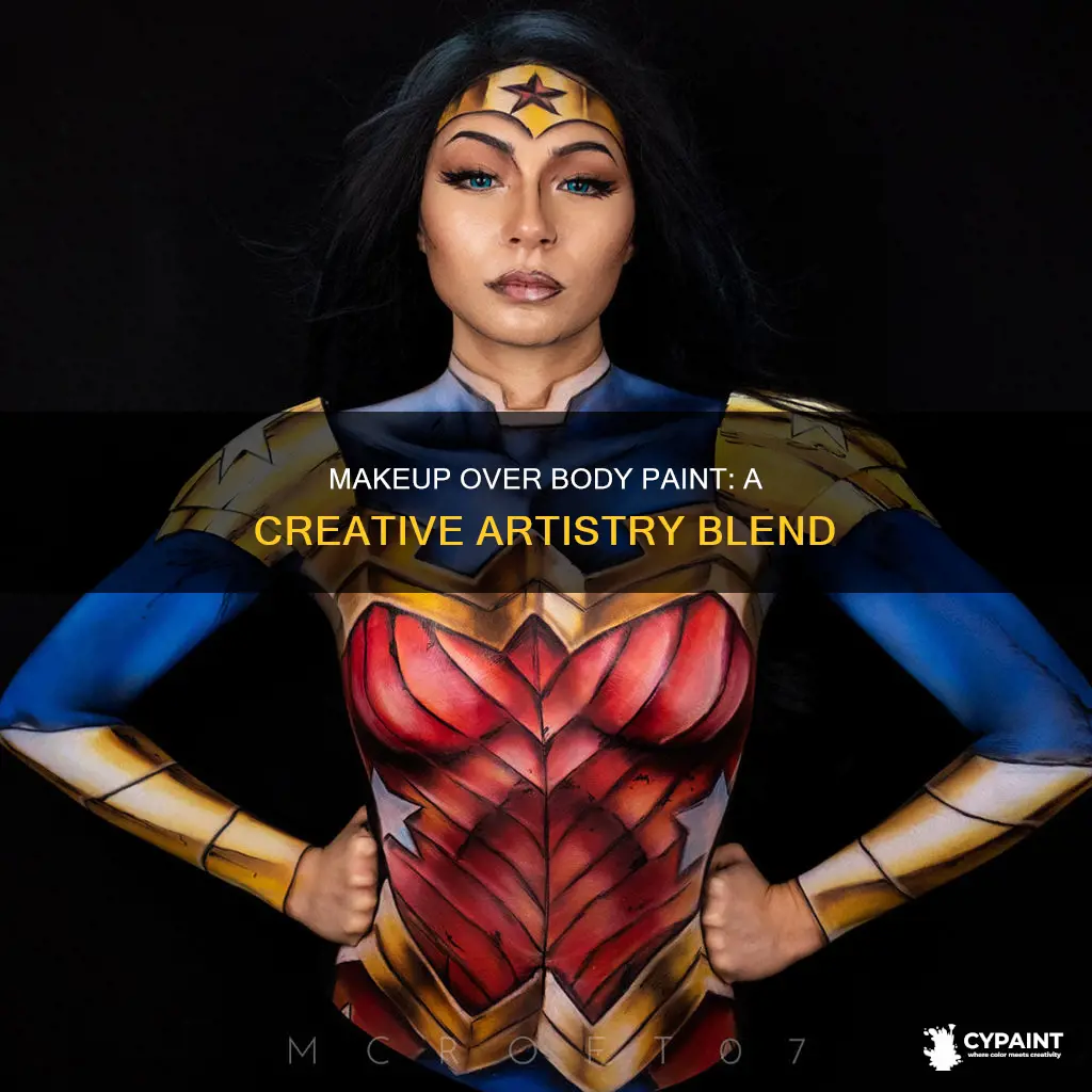 can you put makeup on top of body paint