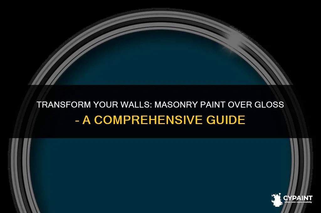 can you put masonry paint over gloss paint