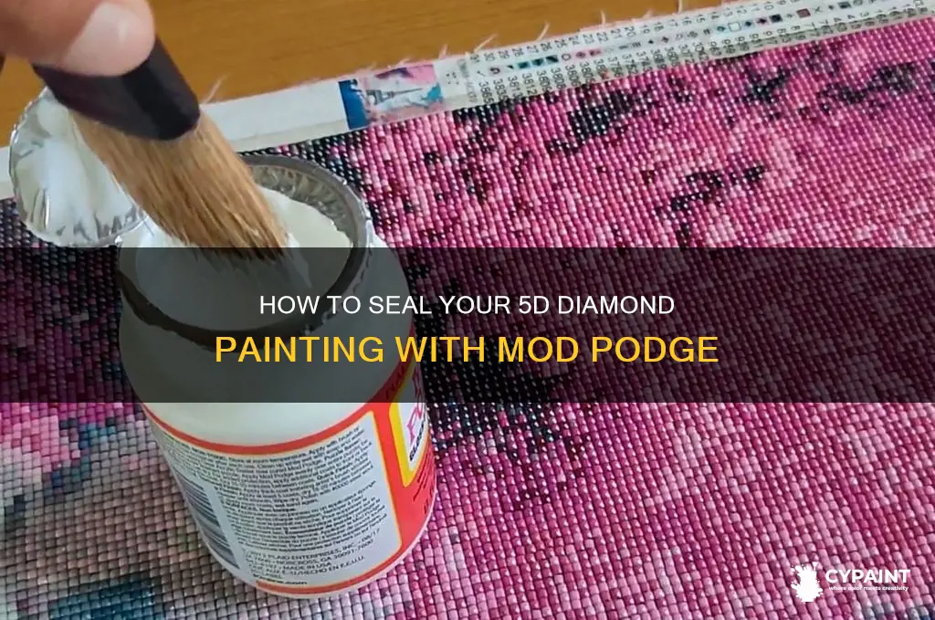 can you put mod podge over 5d diamond painting