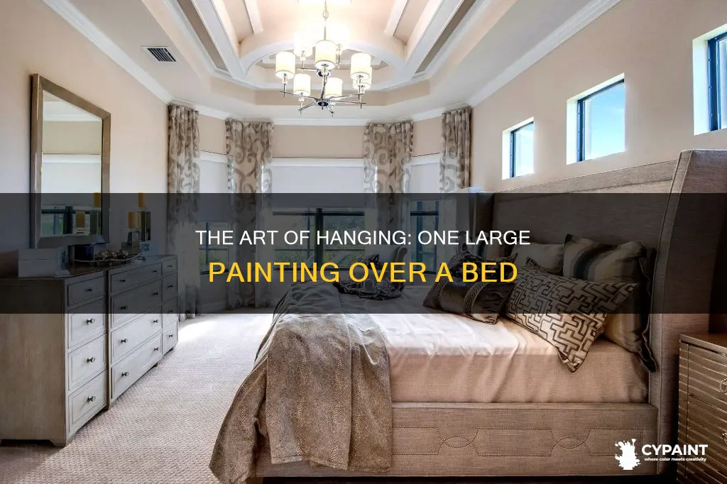 can you put one large painting over a bed
