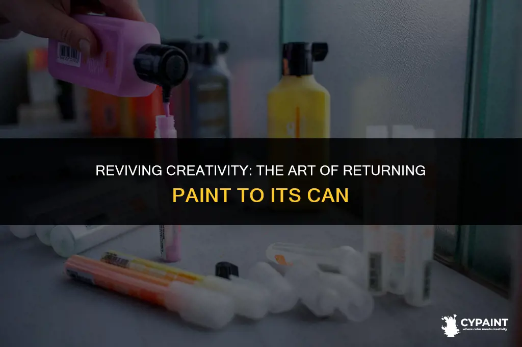 can you put paint back in the can