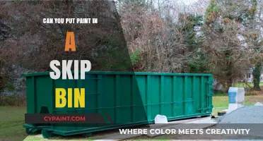 Eco-Friendly Disposal: Can You Put Paint in a Skip Bin?