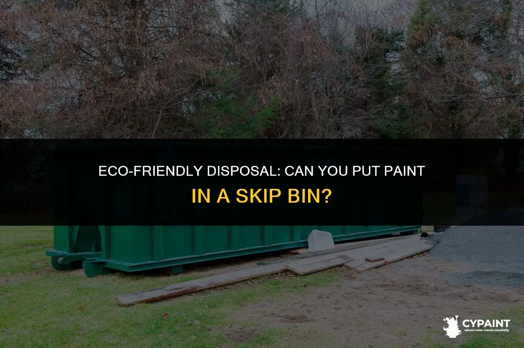 can you put paint in a skip bin