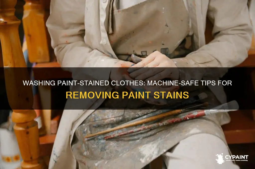 can you put paint stained clothes in the washing machine