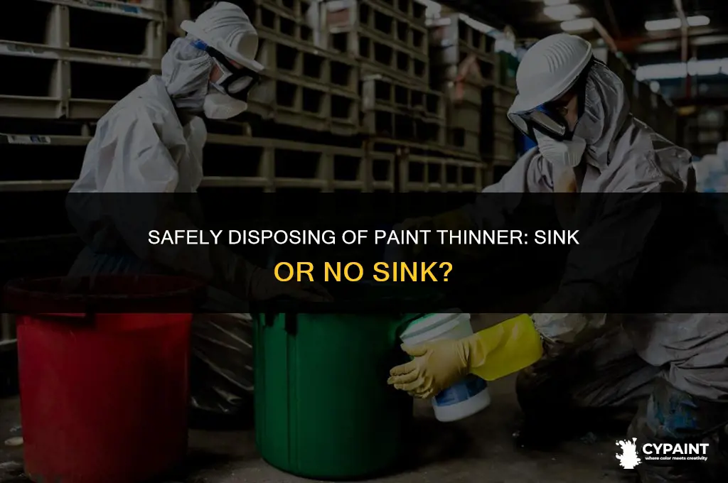 can you put paint thinner down the sink
