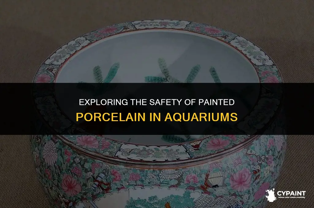 can you put painted porcelain in fish tank