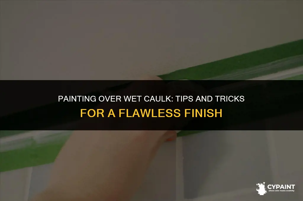 can you put painteds tape over wet caulk