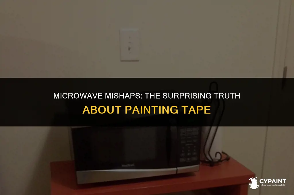 can you put painting tape in the microwave