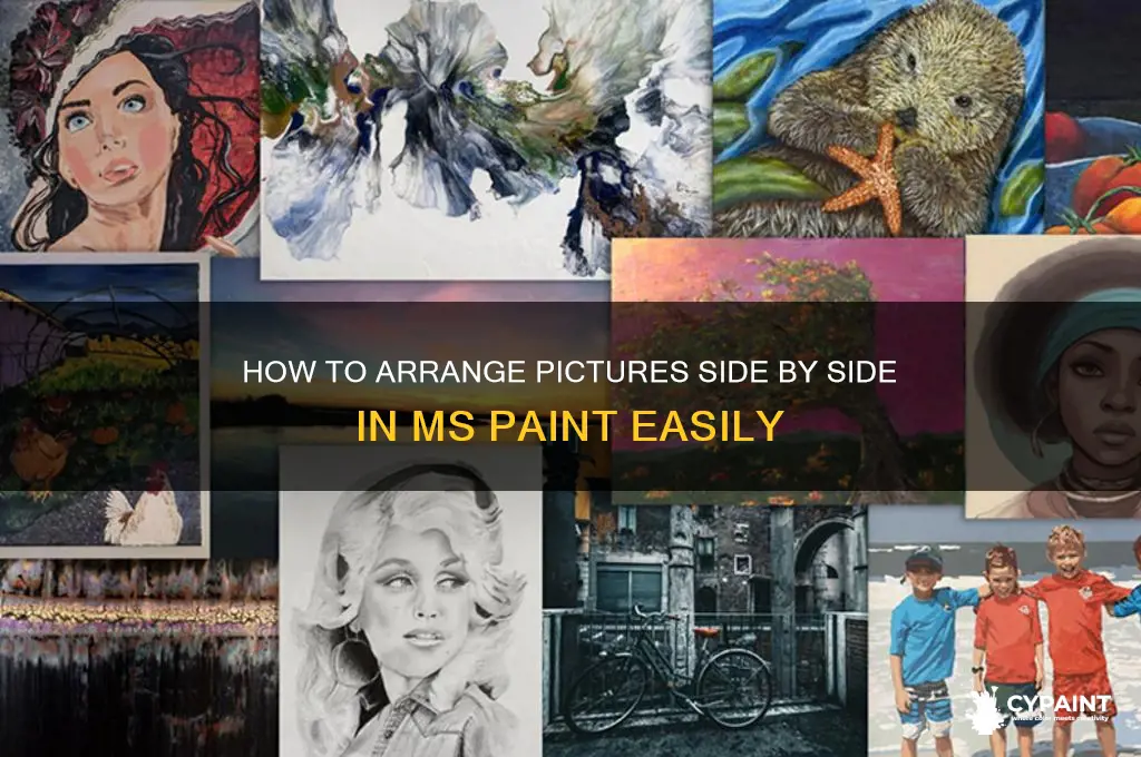 can you put picures side by side on ms paint