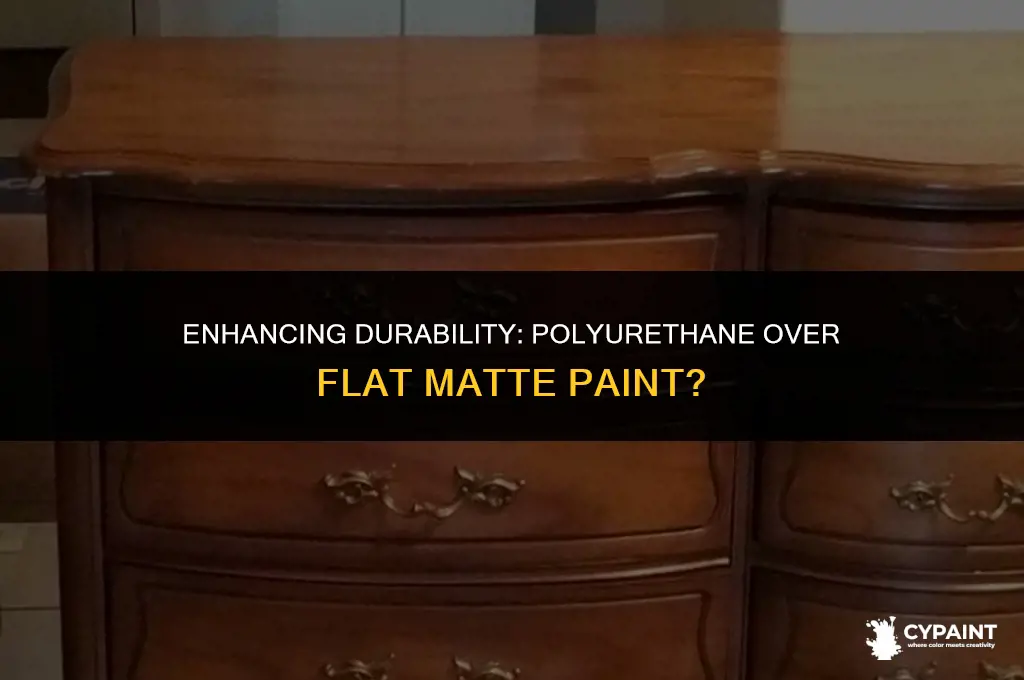 can you put polyurethane over flat matte paint