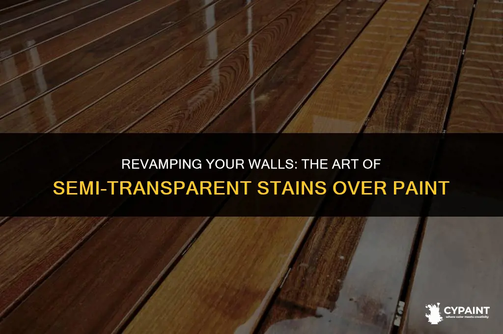 can you put semi transparent stain over paint