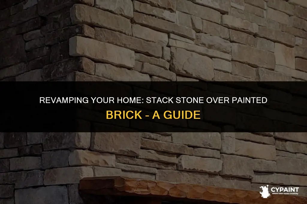 can you put stack stone over painted brick