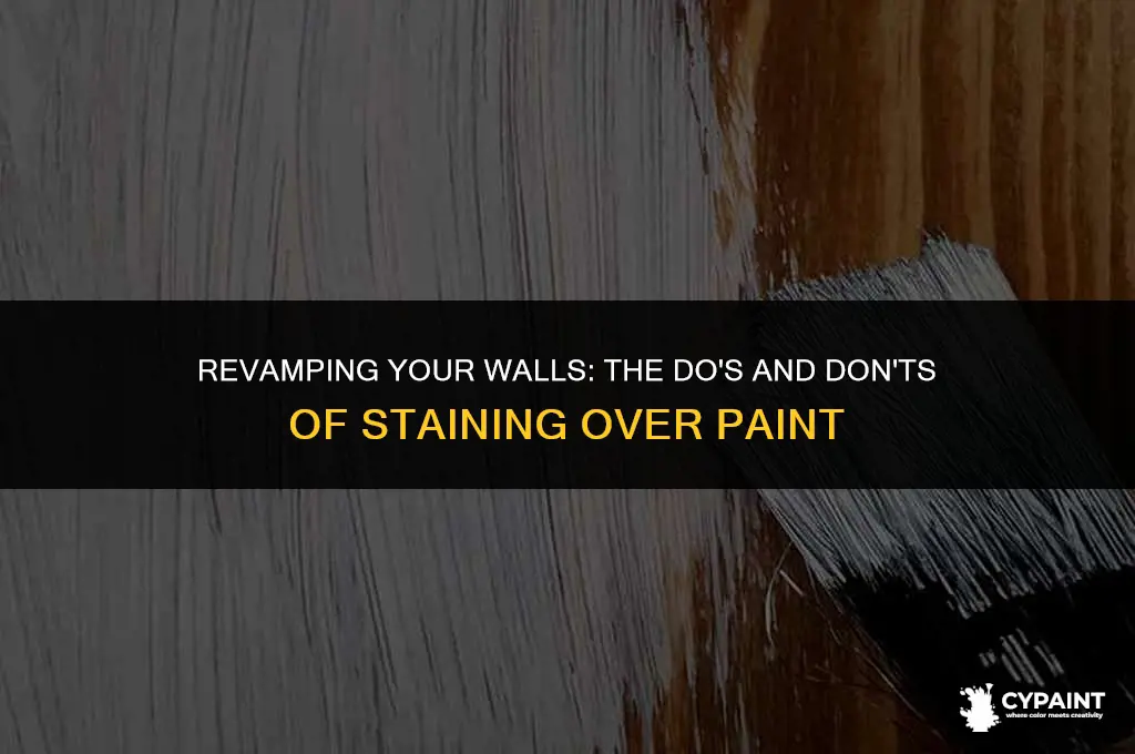 can you put stain on top of paint