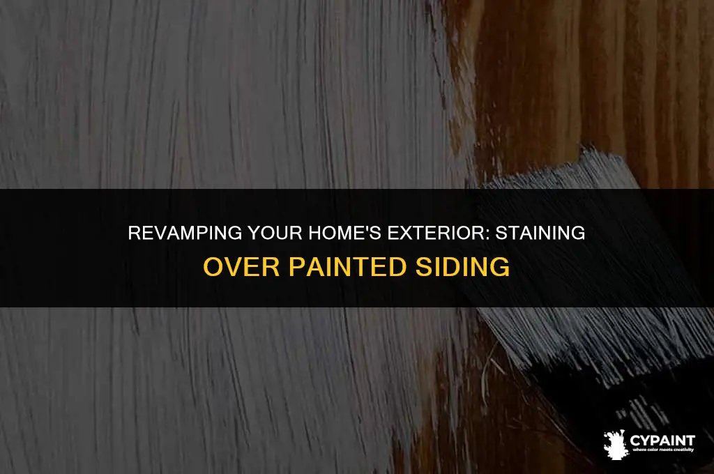 can you put stain over paint on siding