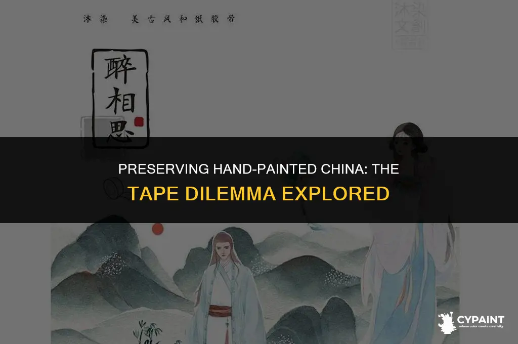 can you put tape on hand painted china