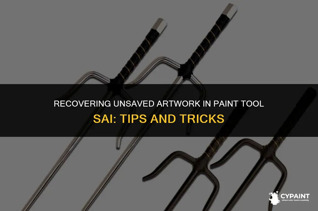 can you recover unsaved works paint tool sai