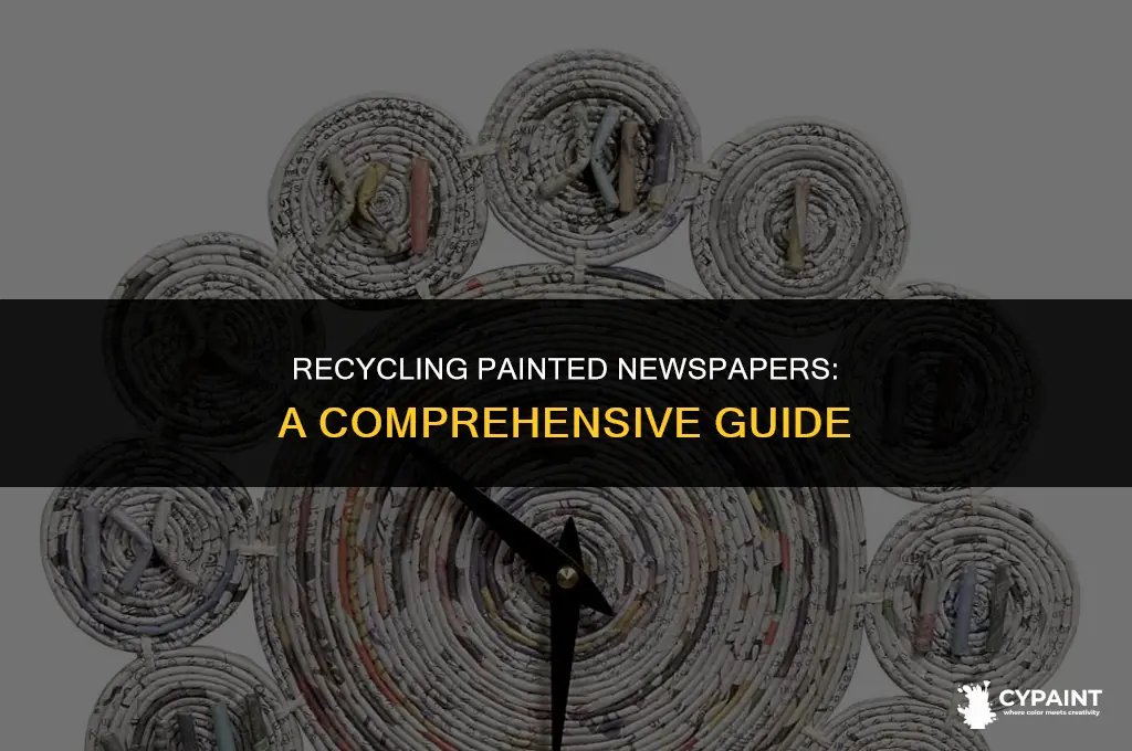 can you recycle newspaper with paint on it