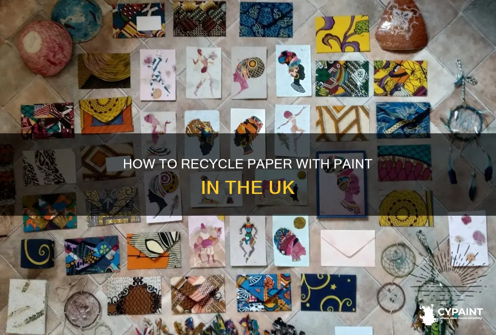 can you recycle paper with paint on it uk