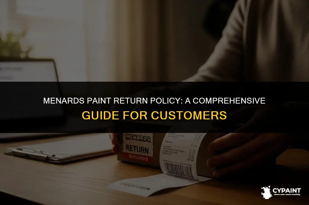 can you return a can of paint menards