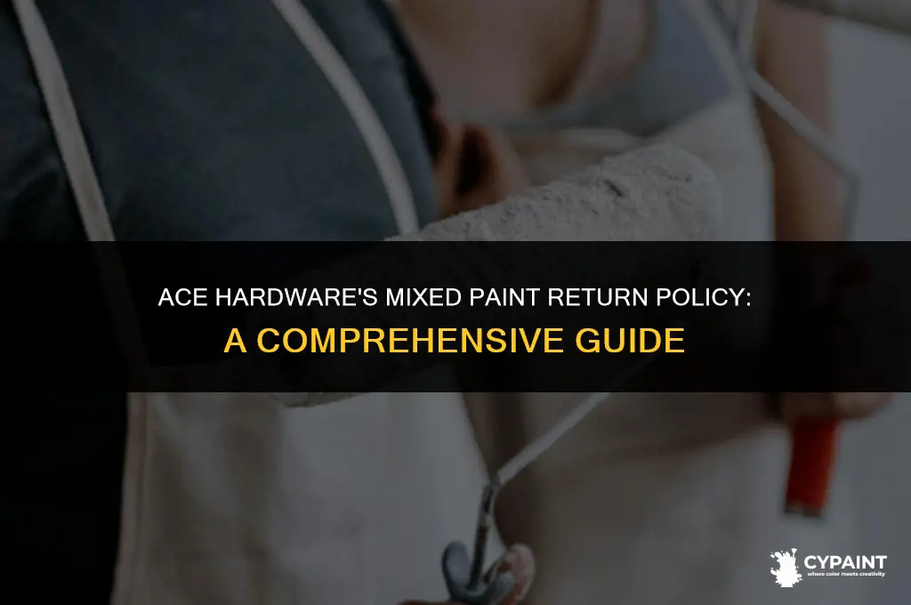 can you return mixed paint to ace hardware