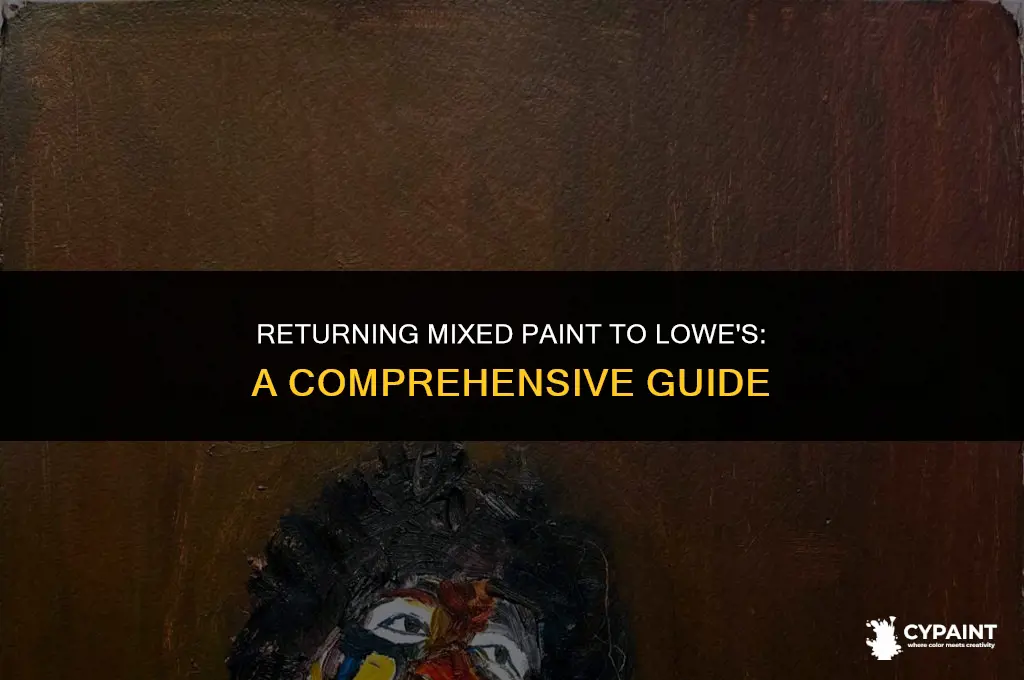 can you return mixed paint to lowe