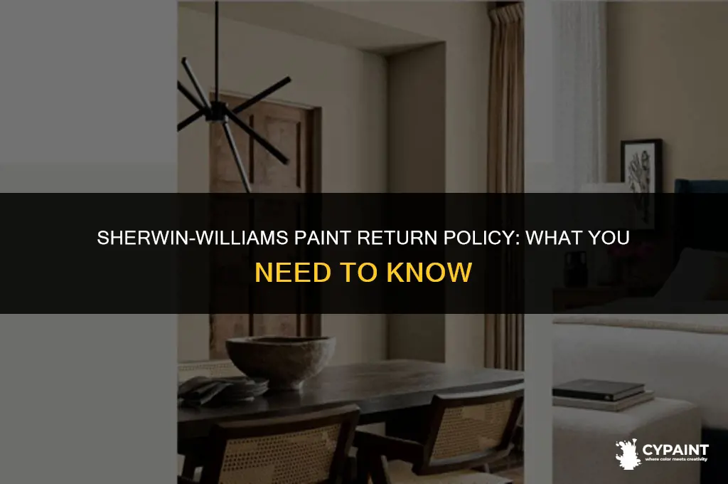 can you return mixed paint to sherwin williams