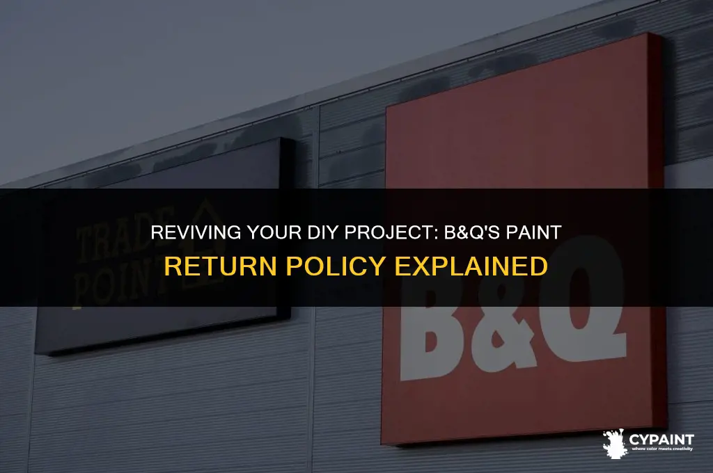 can you return opened paint to b&q