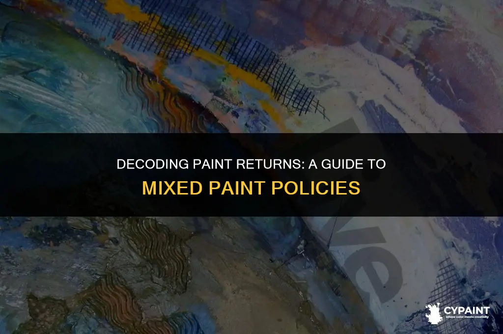 can you return paint that has been mixed