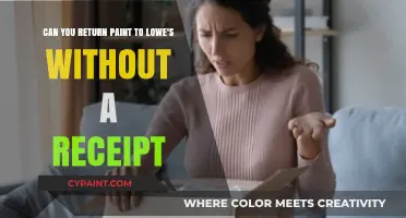 Returning Paint to Lowe's: Receipt-Free Policy Explained