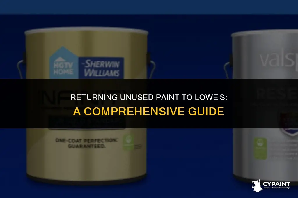 can you return unused paint to lowe