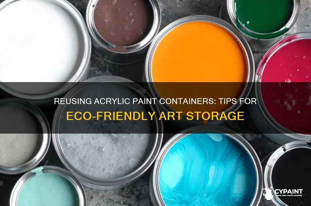 can you reuse a container you put acryillic paint in