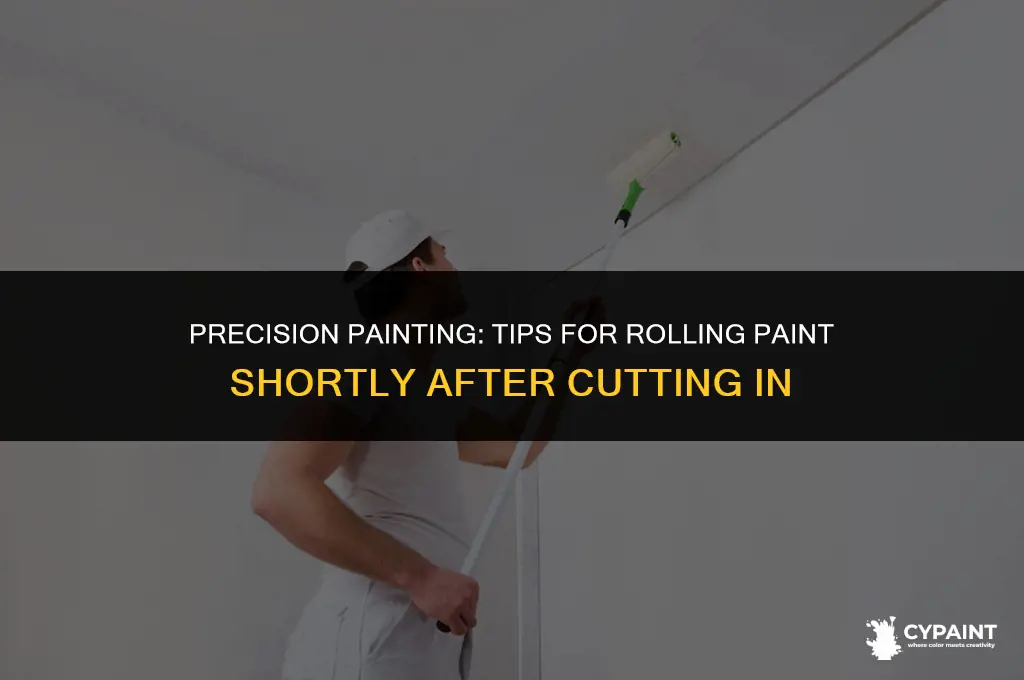 can you roll paint shotly after cutting in
