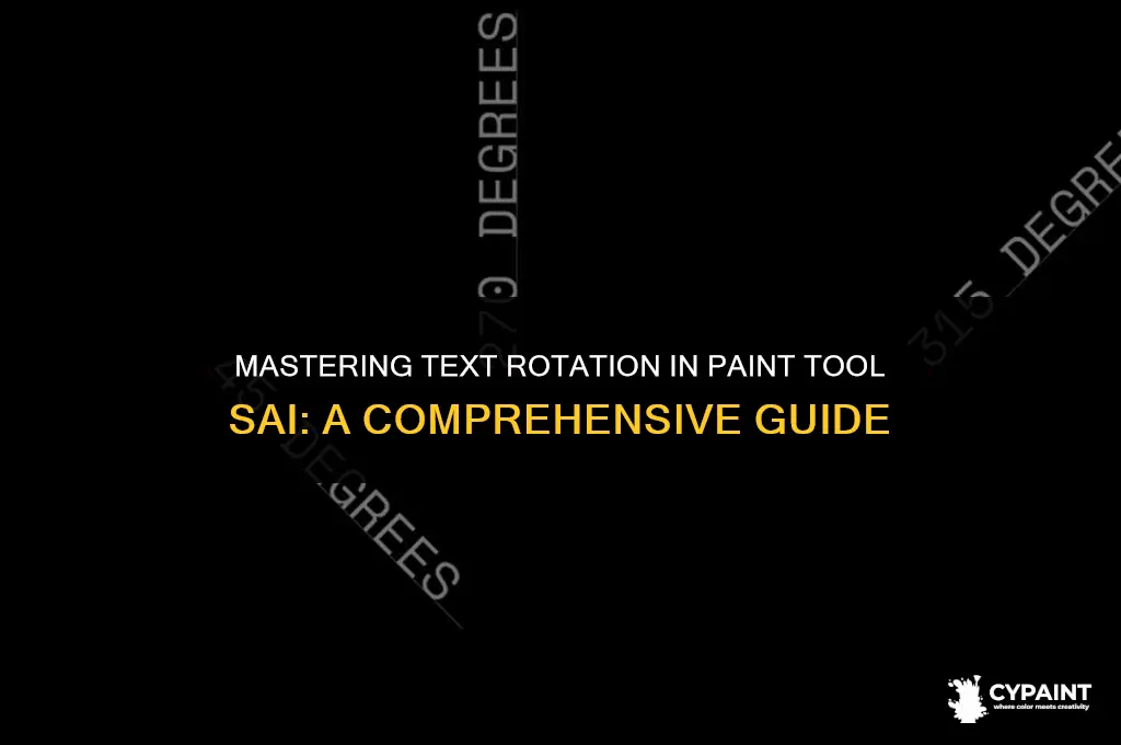 can you rotate text on paint tool sai