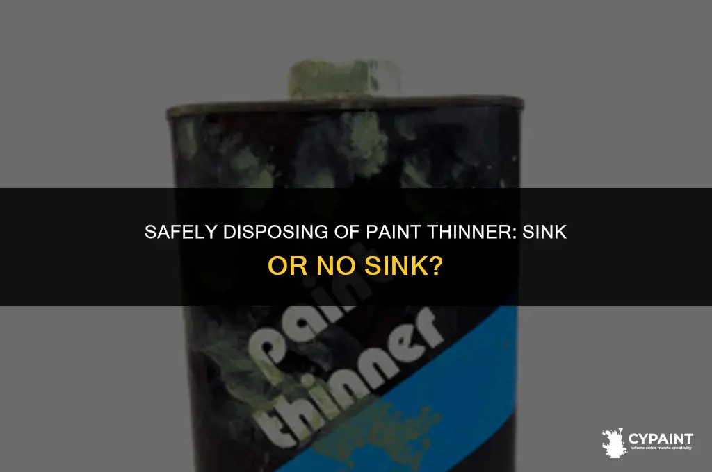 can you run paint thinner in your sink
