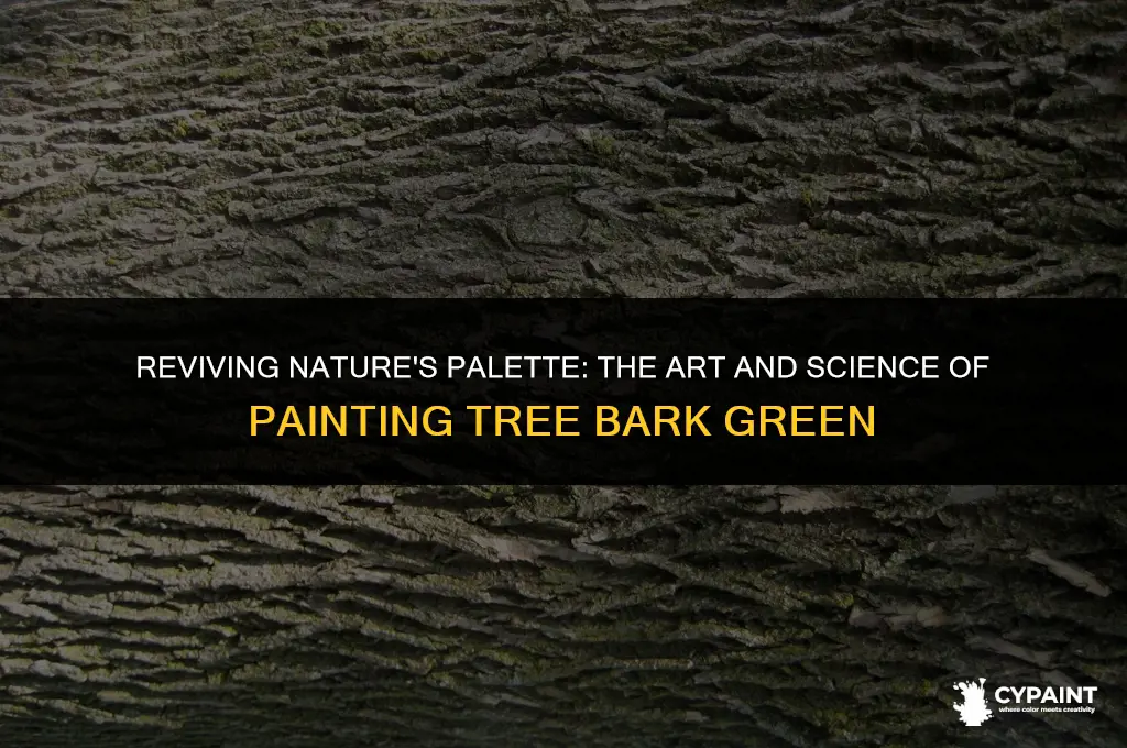 can you safely paint brown tree bark green