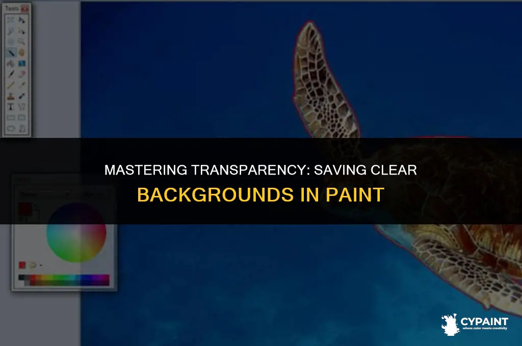 can you save a transparent background in paint