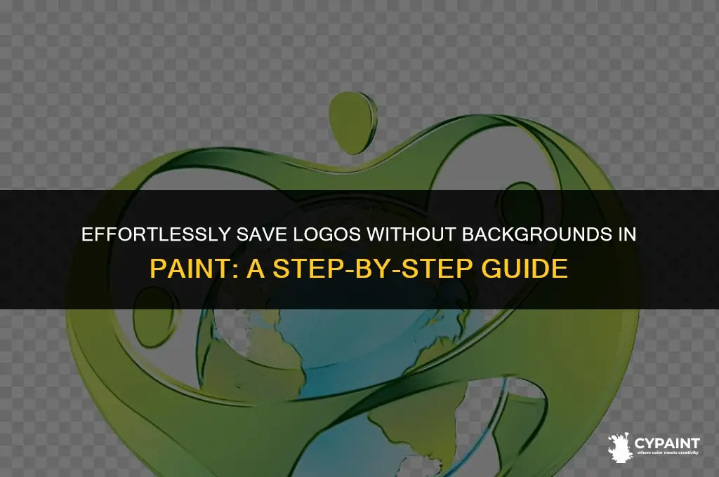 can you save logo without background in paint