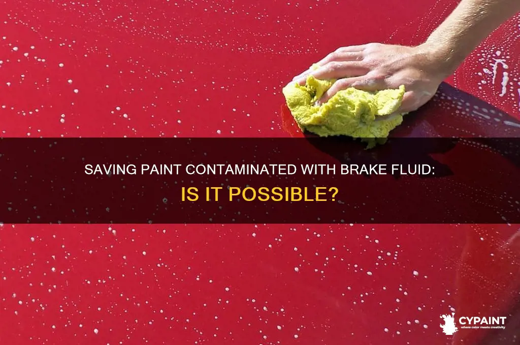 can you save paint that has brake fluid on it