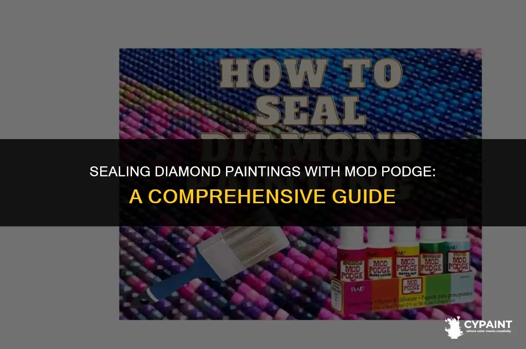 can you seal diamond painting with modge podge