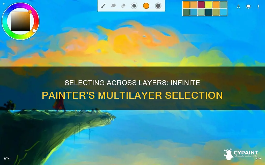 can you select things on multiple layers infinite painter